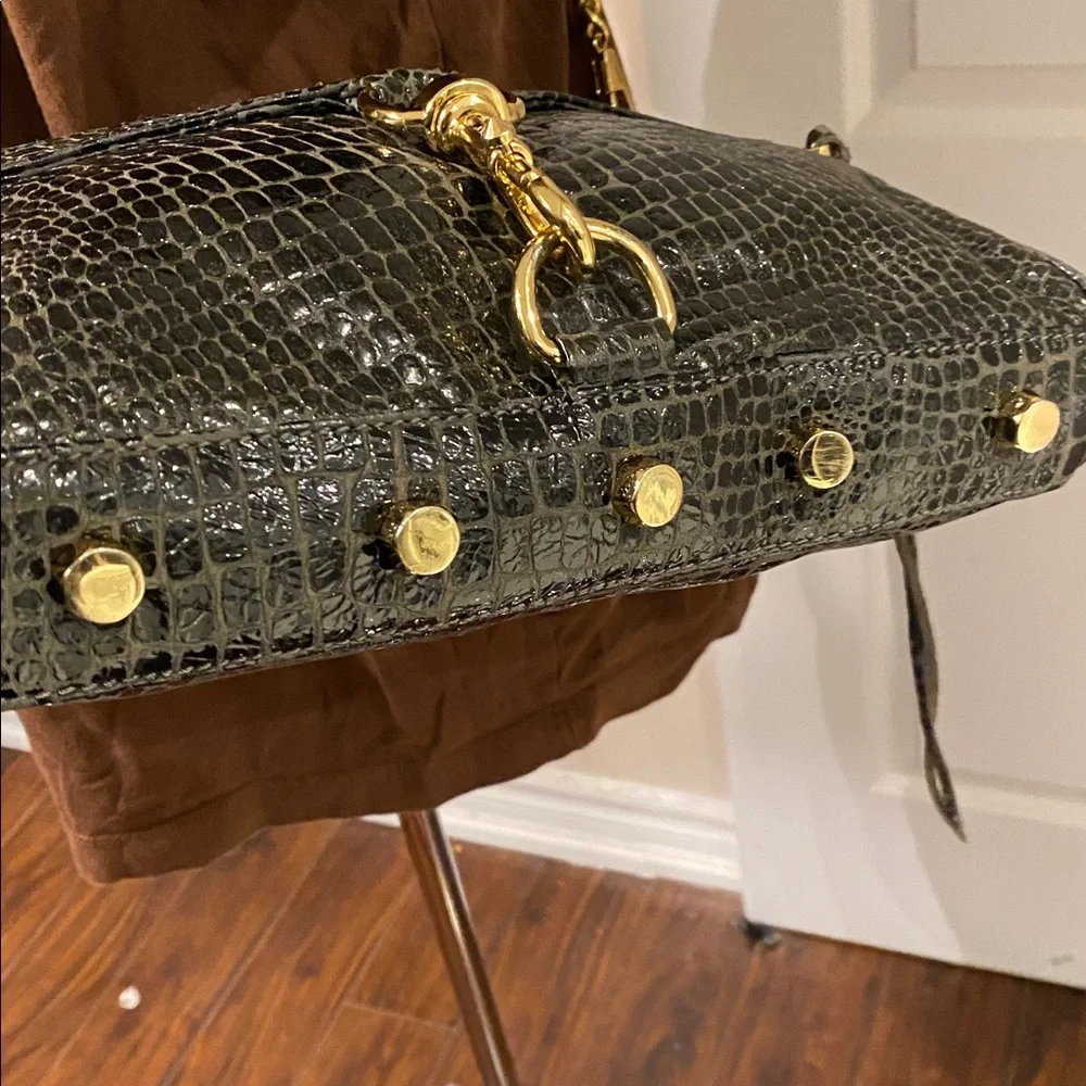 Ok Elegant Rebecca Minkoff Black Crocodile Pattern Women's Bag - Picture 5 of 10